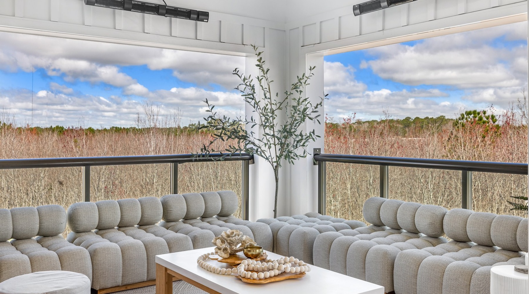 Ample outdoor covered lounge for residents at The Lively Murrells Inlet Ample outdoor covered lounge for residents at The Lively Murrells Inlet